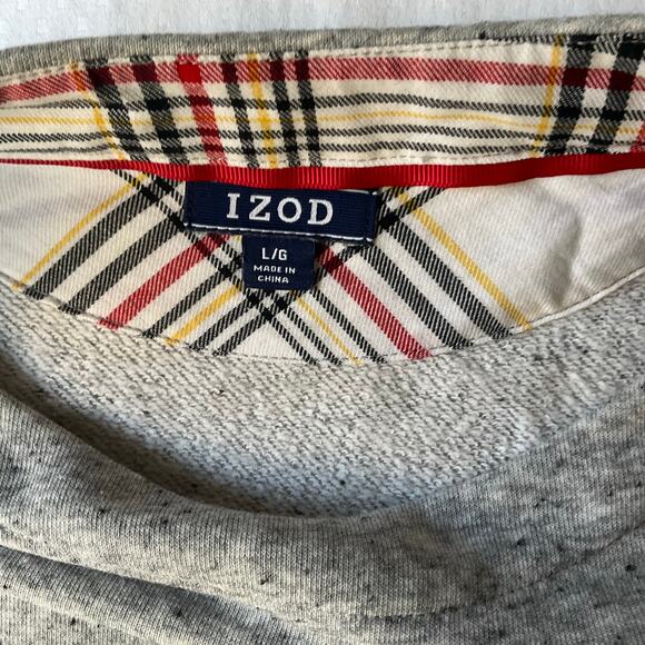 Izod Women’s Long Sleeve Screw Neck Sweatshirt size L, Gray - Picture 5 of 8